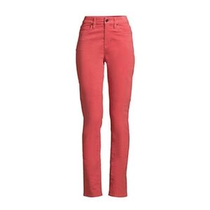 Land's End Corduroy Straight Leg 5 Pocket Jeans Pants, Mojave Rose, 10